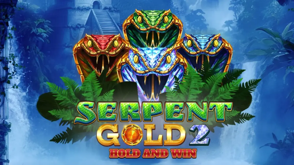 Interface de jogo do slot Serpent Gold 2 com elementos de selva e serpentes